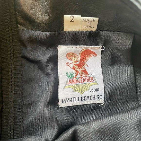 Women’s size 2 Black Jamin Leather Mini Skirt - Picture 8 of 12